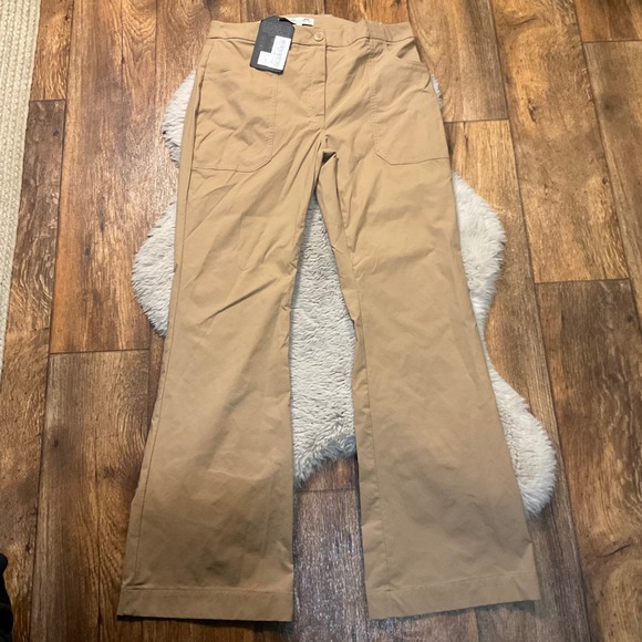 Anatomie Darby Travel‎ Pants Size Large Stretch Flare Camel Lightweight NWT